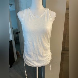 Express ruched side slub tank top